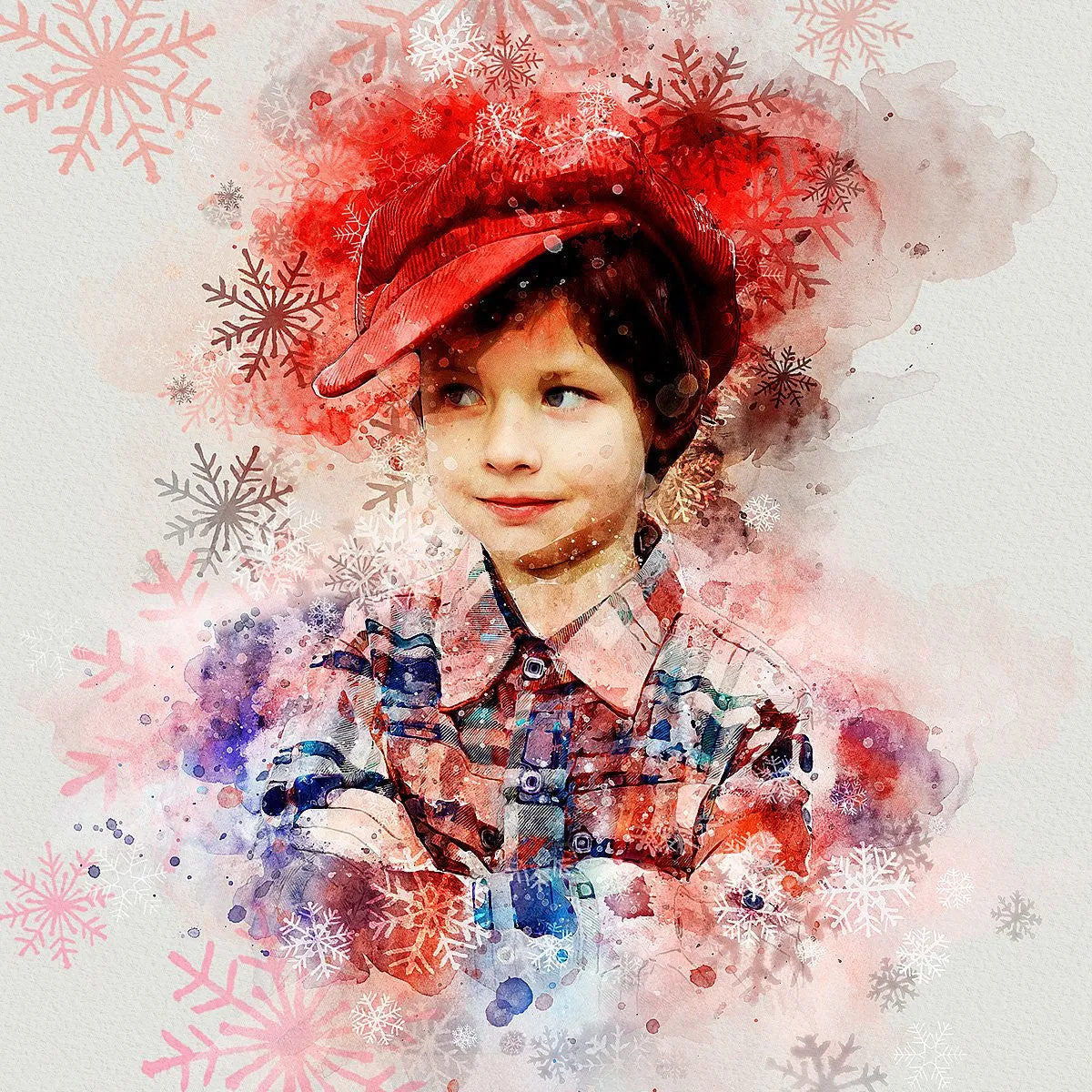 Christmas Watercolor Action