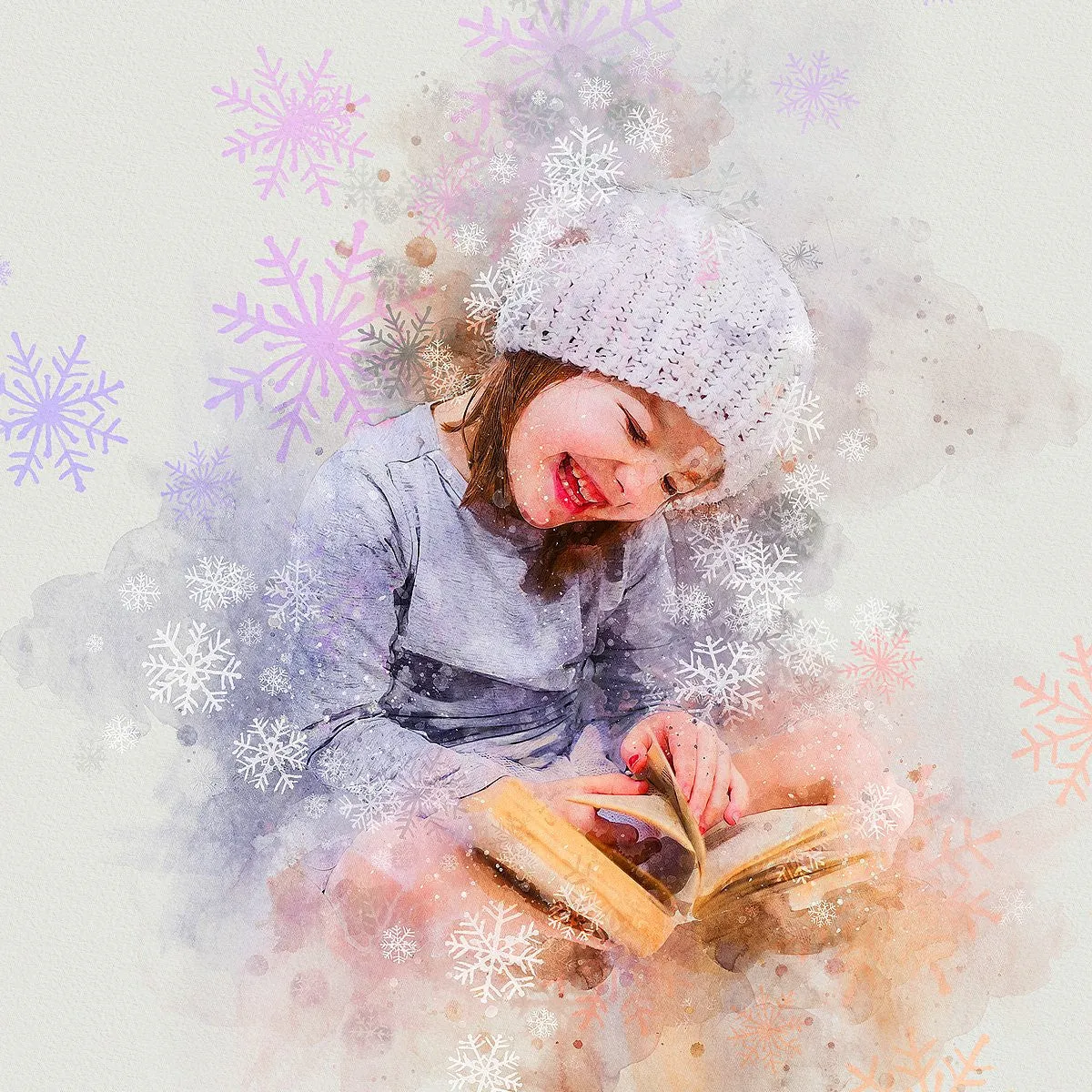 Christmas Watercolor Action