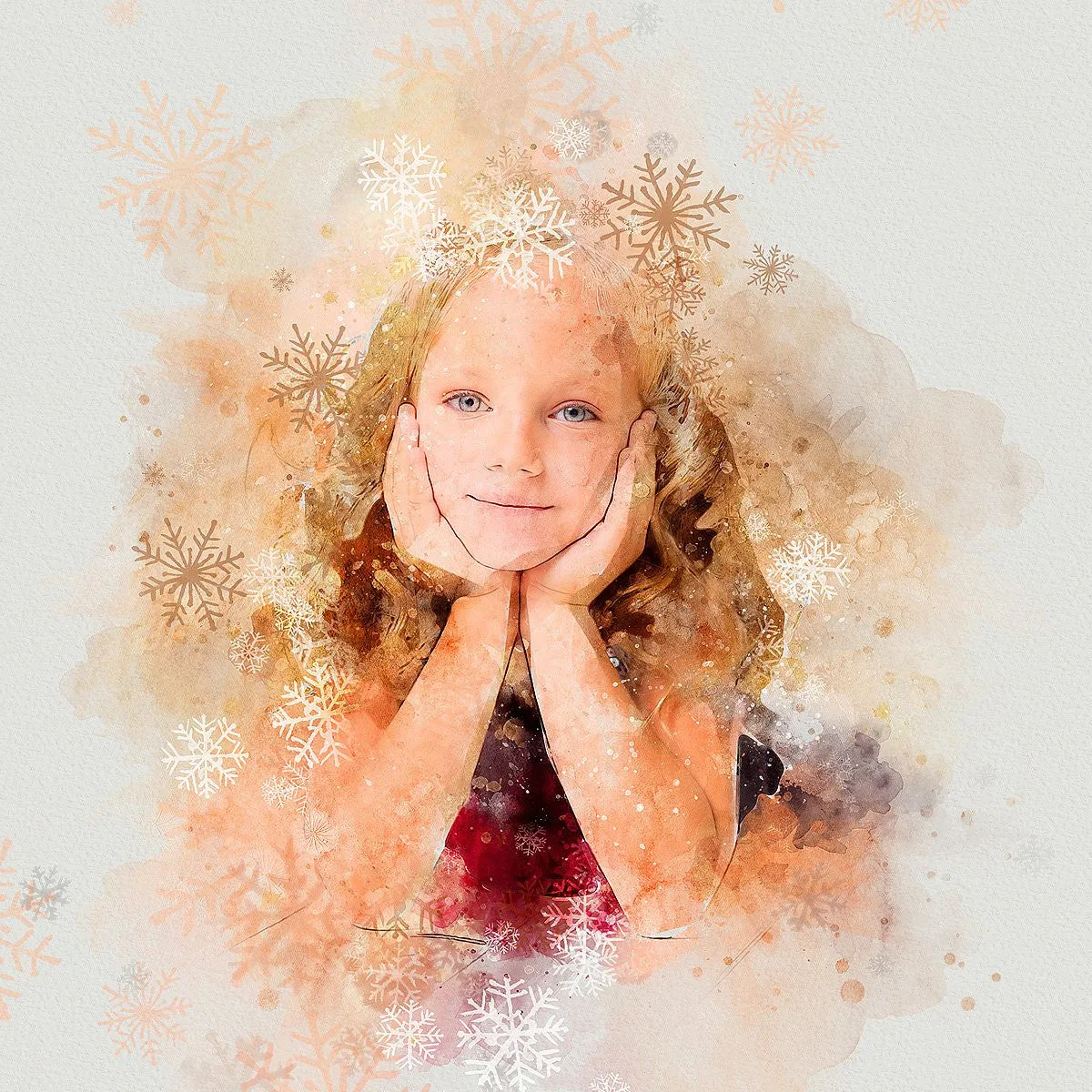 Christmas Watercolor Action