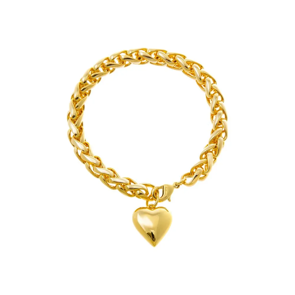 Chunky Chain Link Heart Bracelet