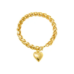 Chunky Chain Link Heart Bracelet