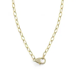 Chunky Diamond Pavé Clasp Chain