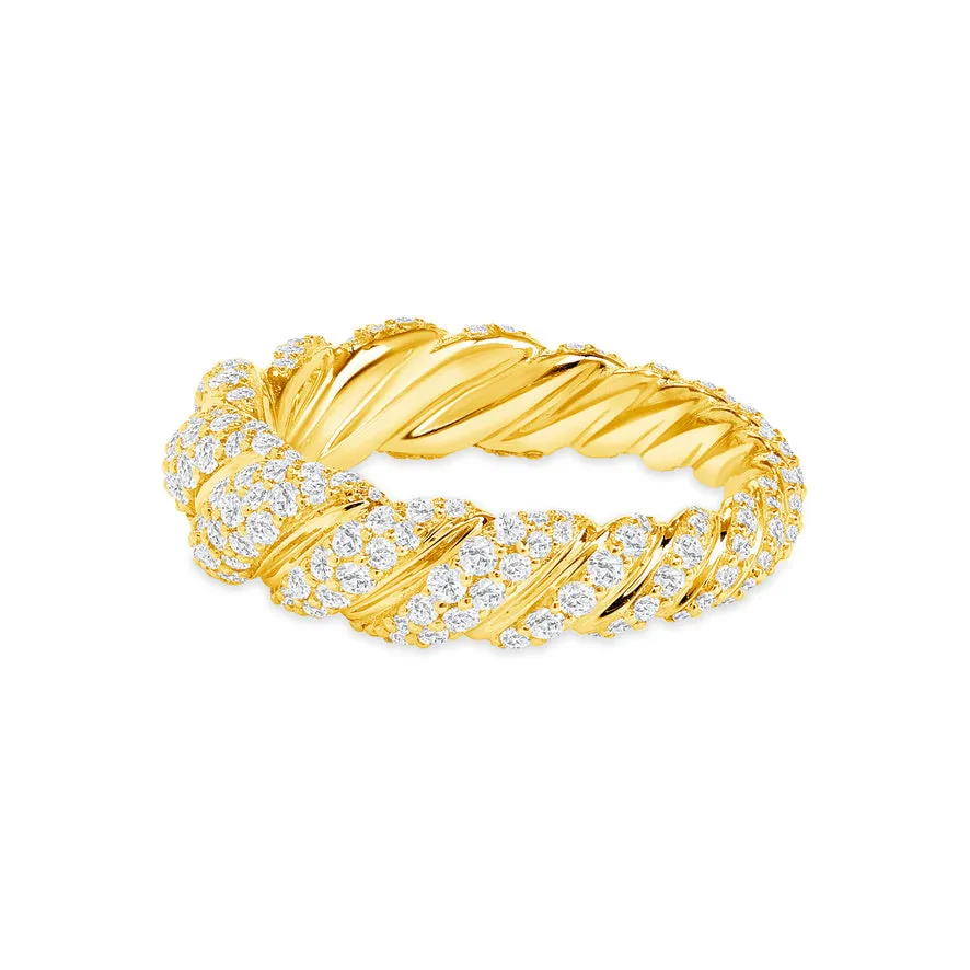 Chunky Diamond Rope Ring