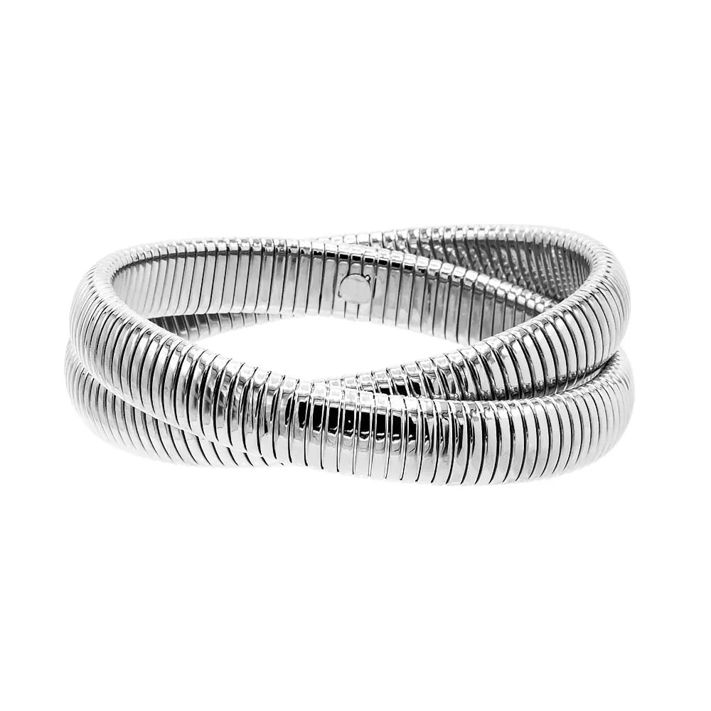 Chunky Double Interwined Snake Bracelet