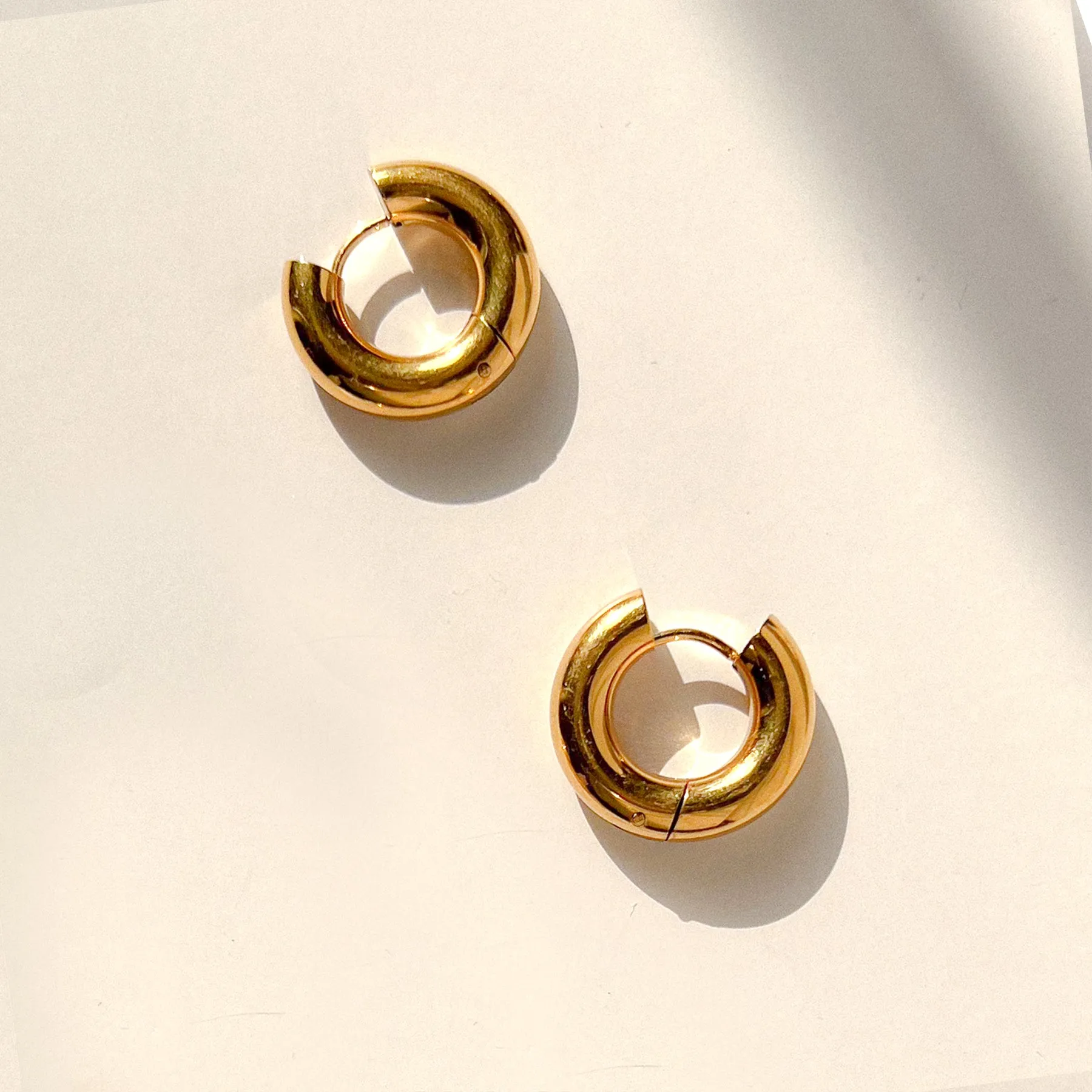 Chunky Gold Huggie Hoops