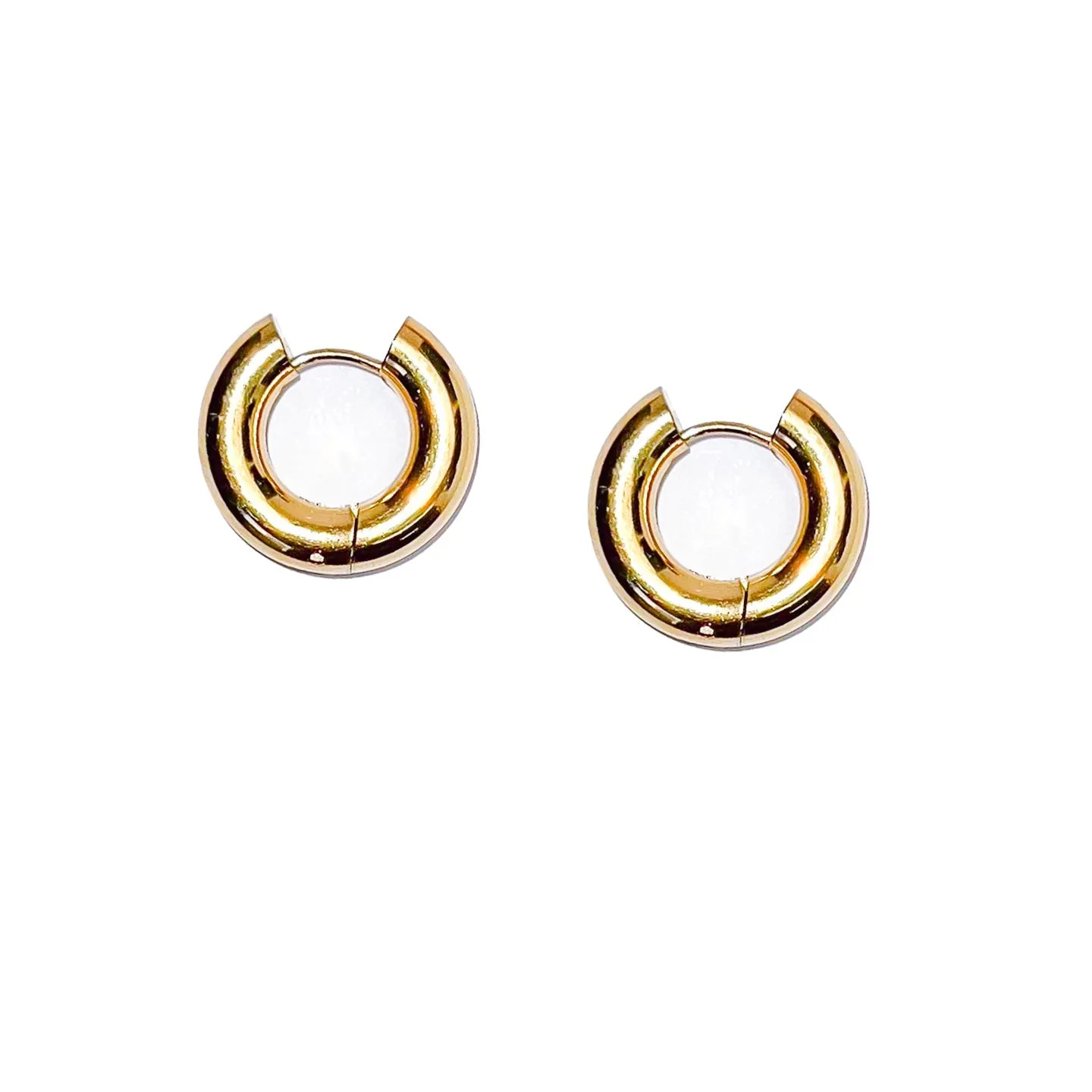 Chunky Gold Huggie Hoops