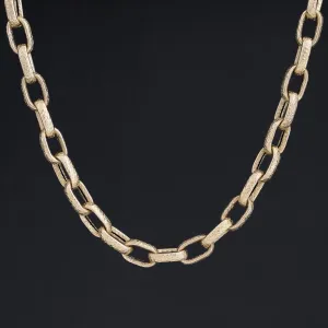 Chunky Paperclip Chain, 14kt Yellow Gold 17"