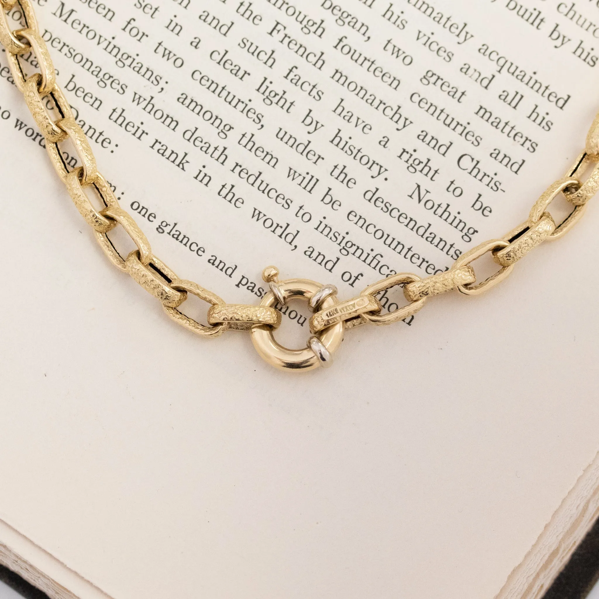 Chunky Paperclip Chain, 14kt Yellow Gold 17"