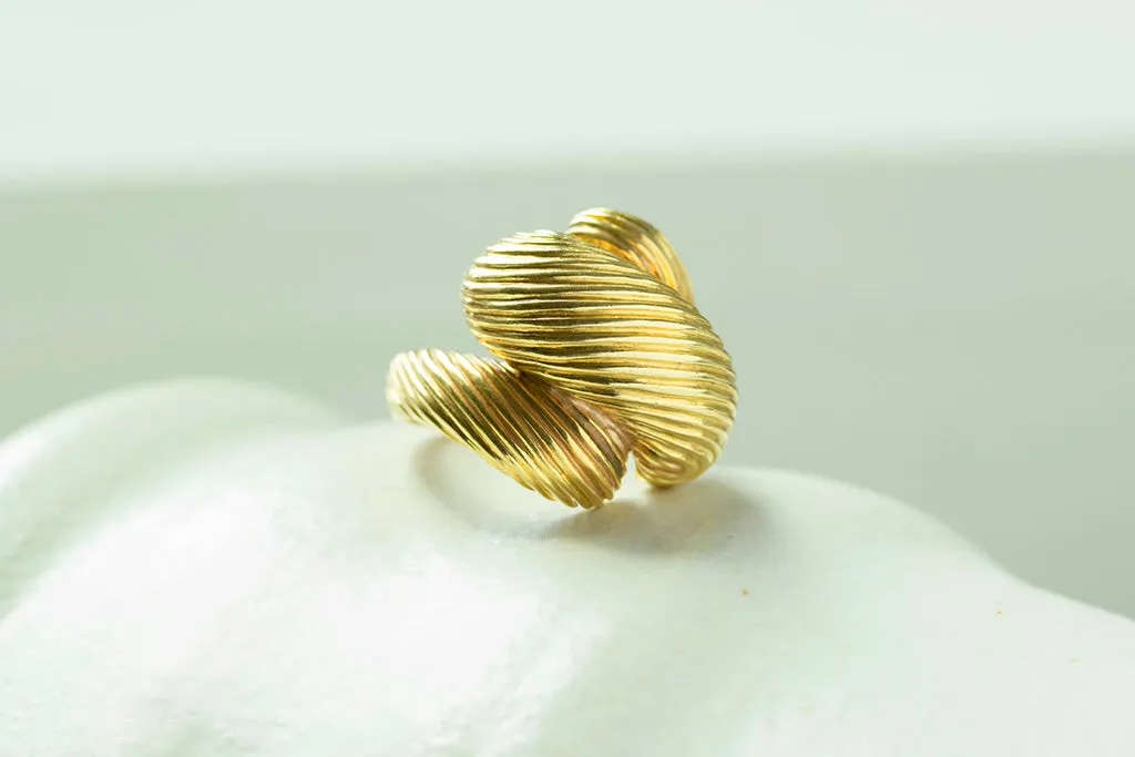 Chunky Retro Bypass 18k Gold Ring