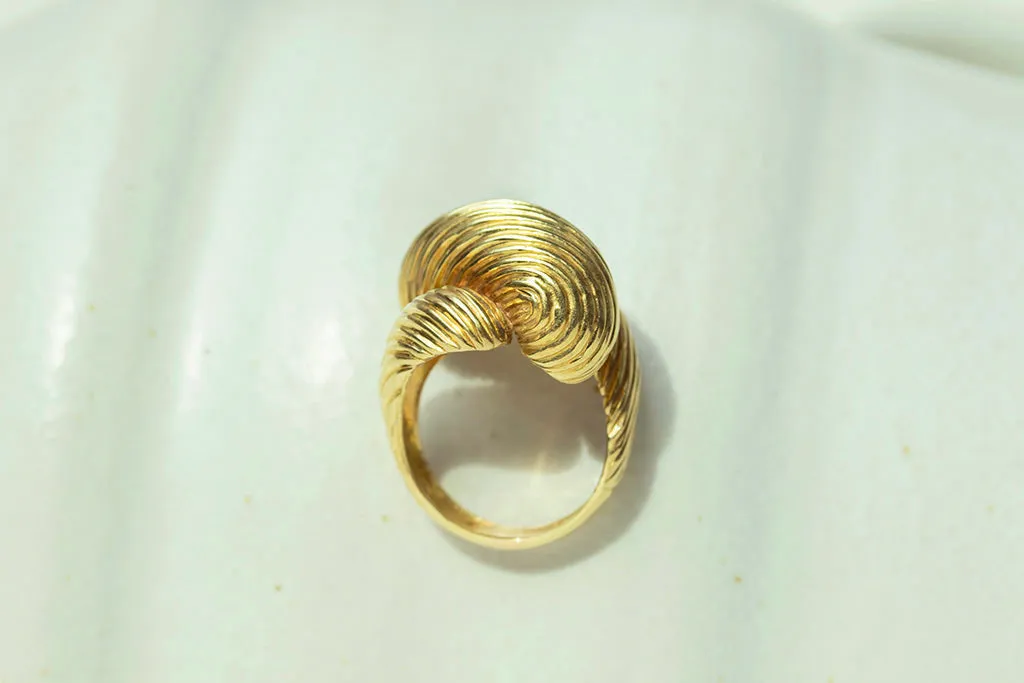 Chunky Retro Bypass 18k Gold Ring