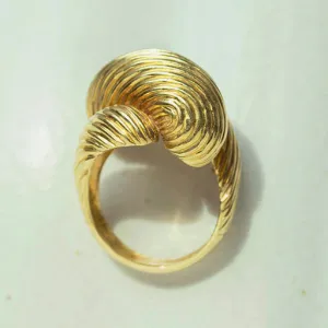 Chunky Retro Bypass 18k Gold Ring