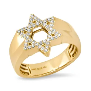Chunky Star of David Signet Ring