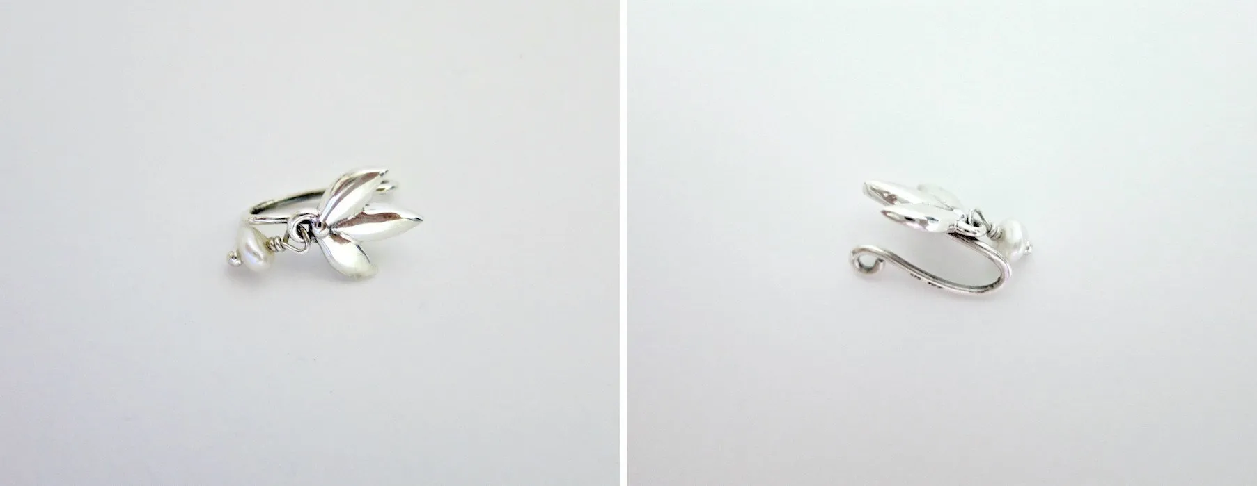 Classic, pearl drop nose pin