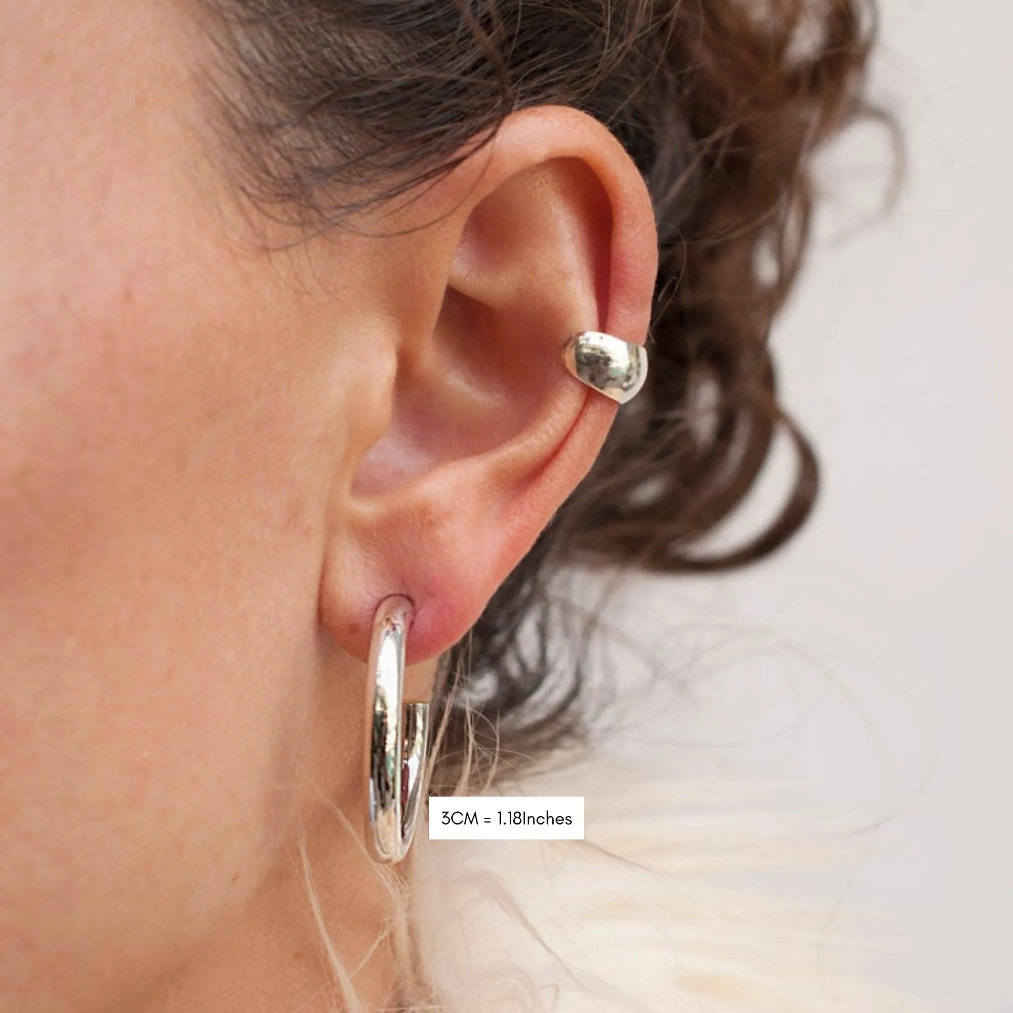 Cloud Nine Chunky Silver Hoop Earrings