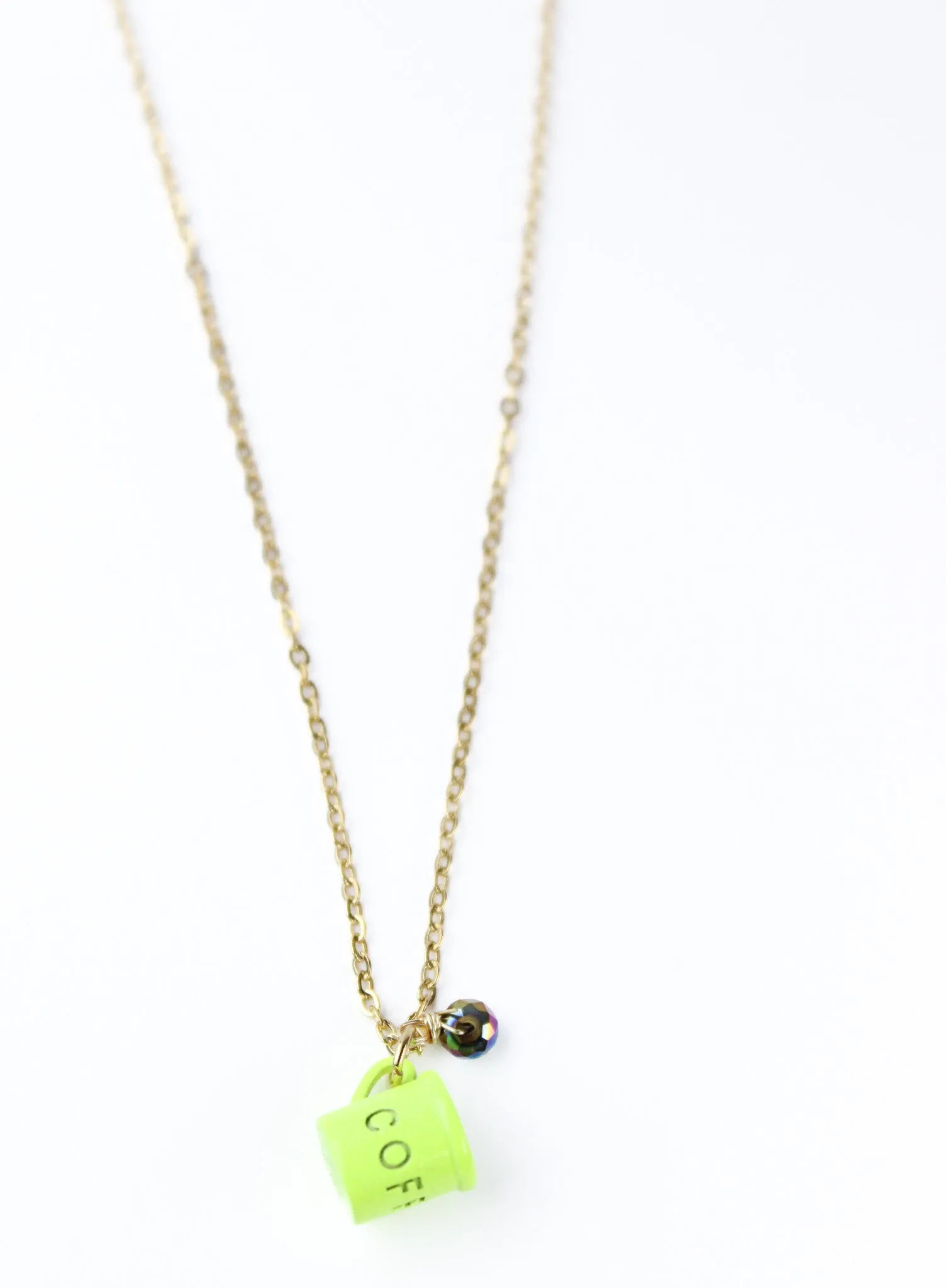 Coffee Neon Cup Necklace