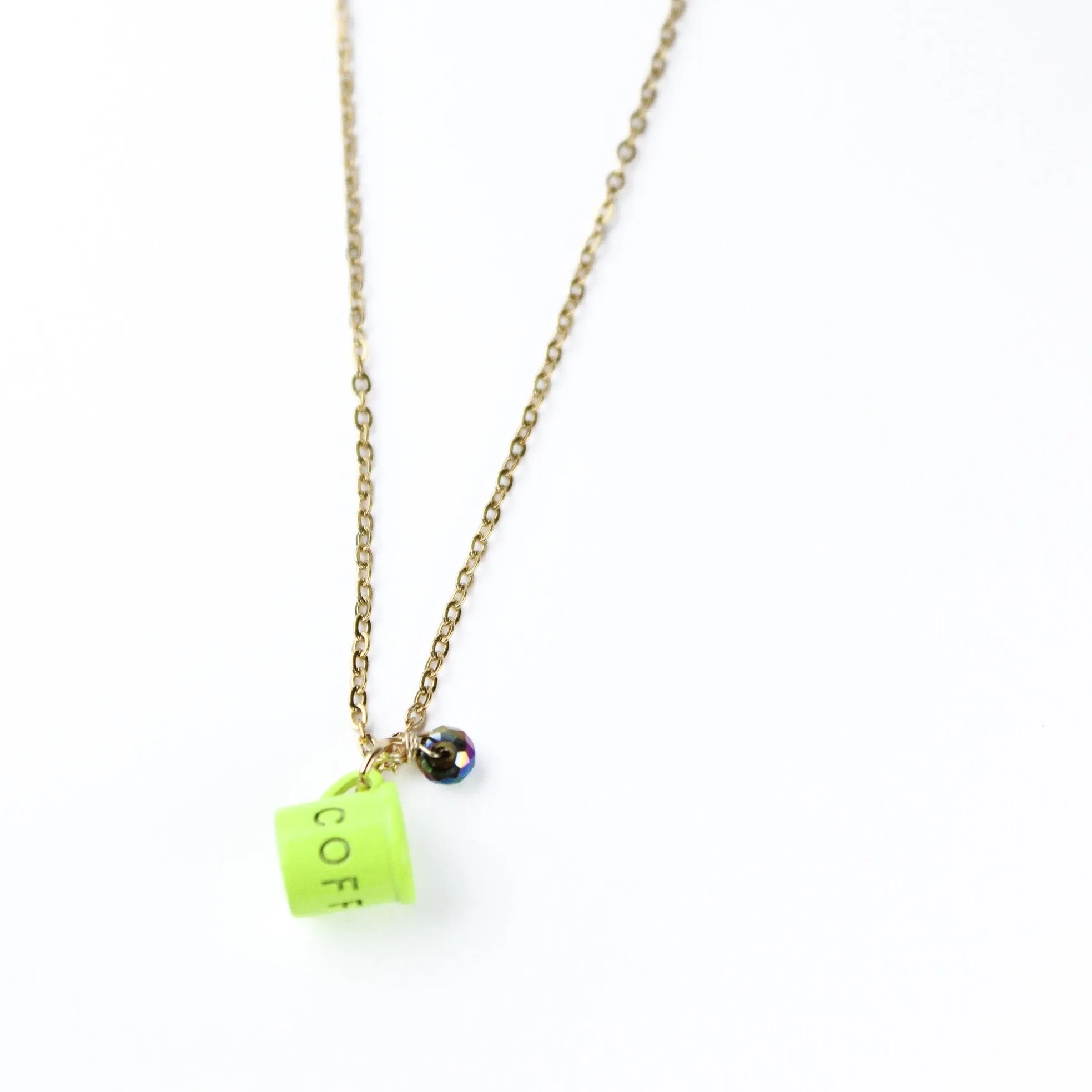 Coffee Neon Cup Necklace