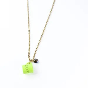 Coffee Neon Cup Necklace