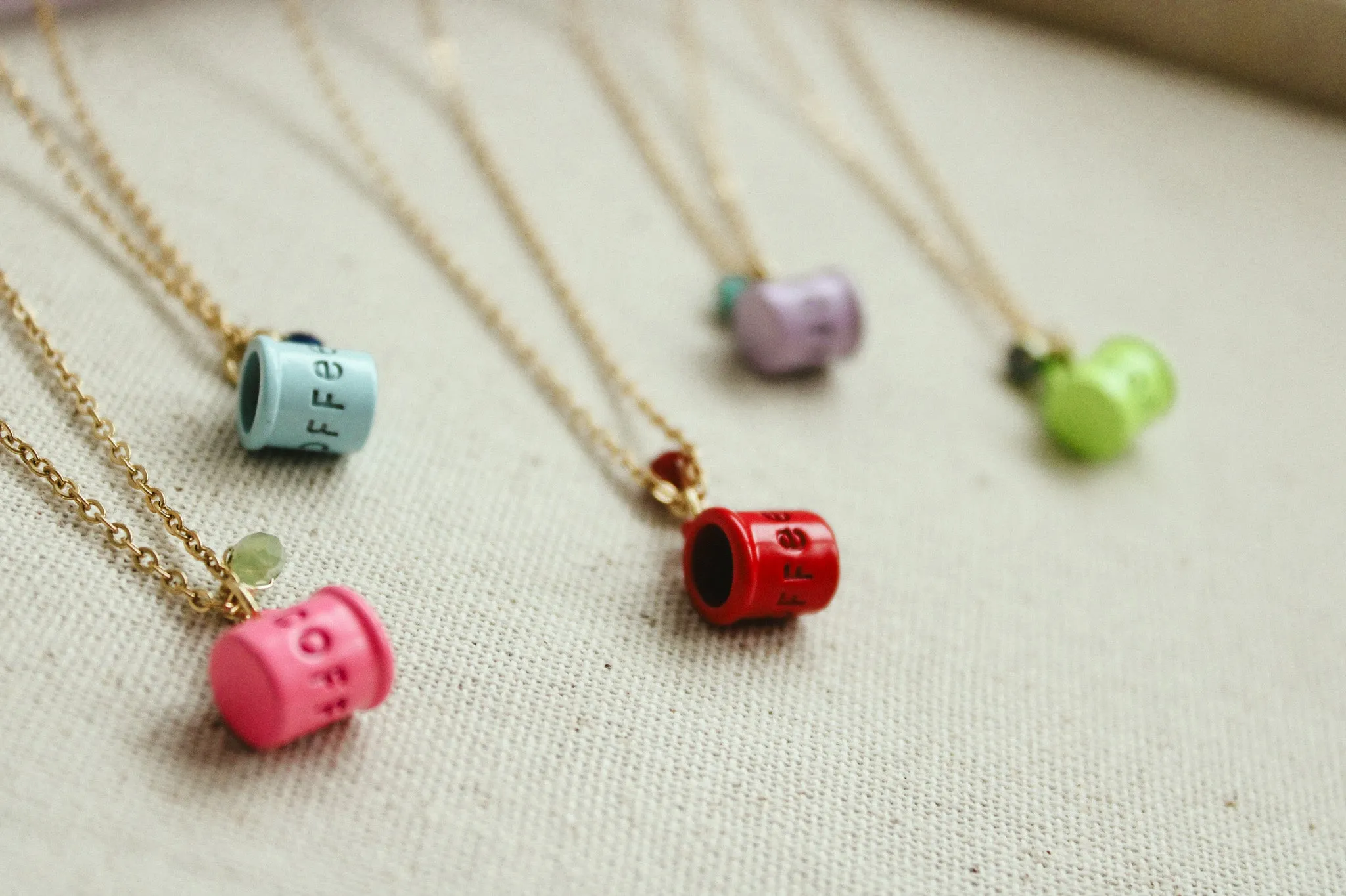 Coffee Neon Cup Necklace