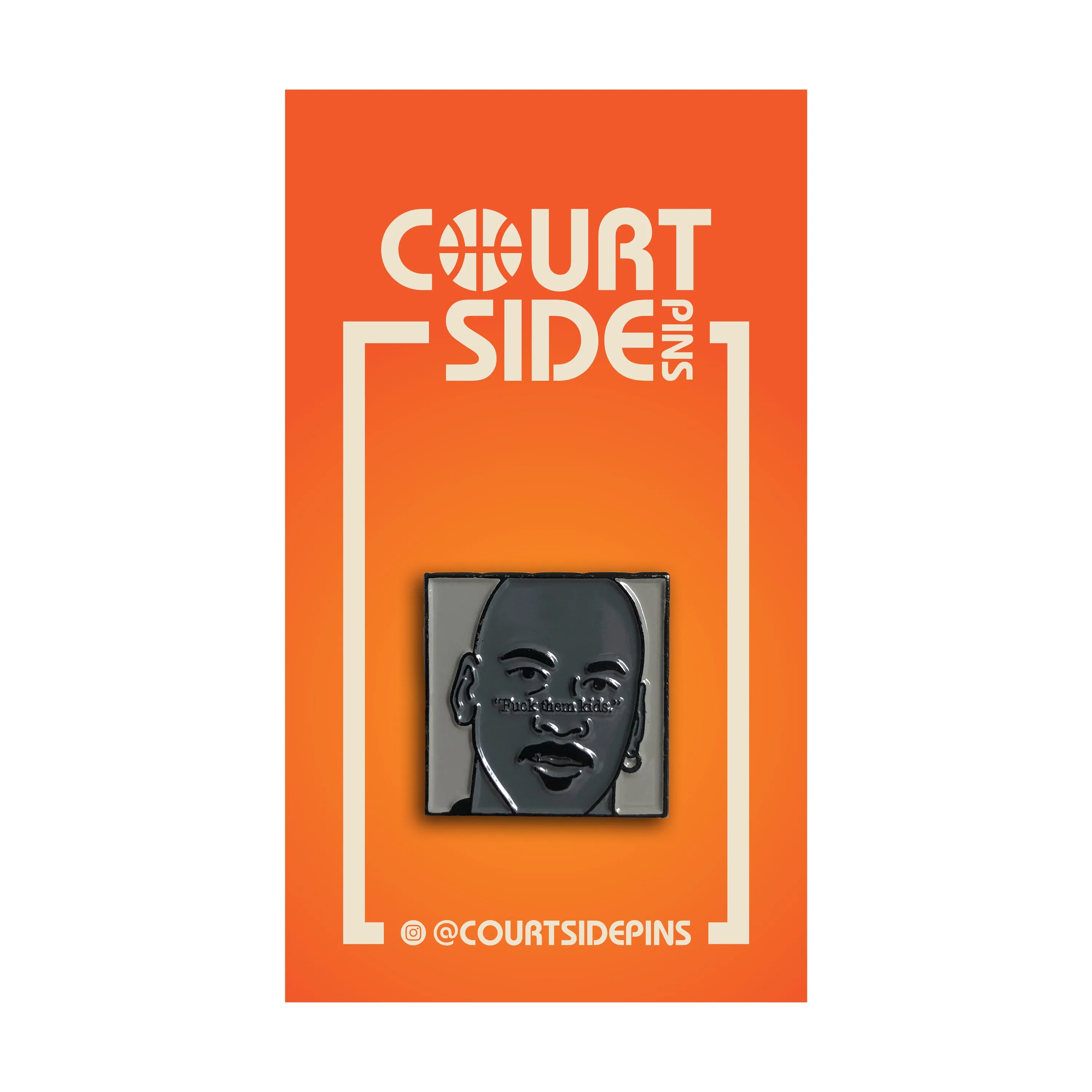 Courtside Pins: CHI Bulls Legend GOAT FTK Meme Lapel Enamel Pin