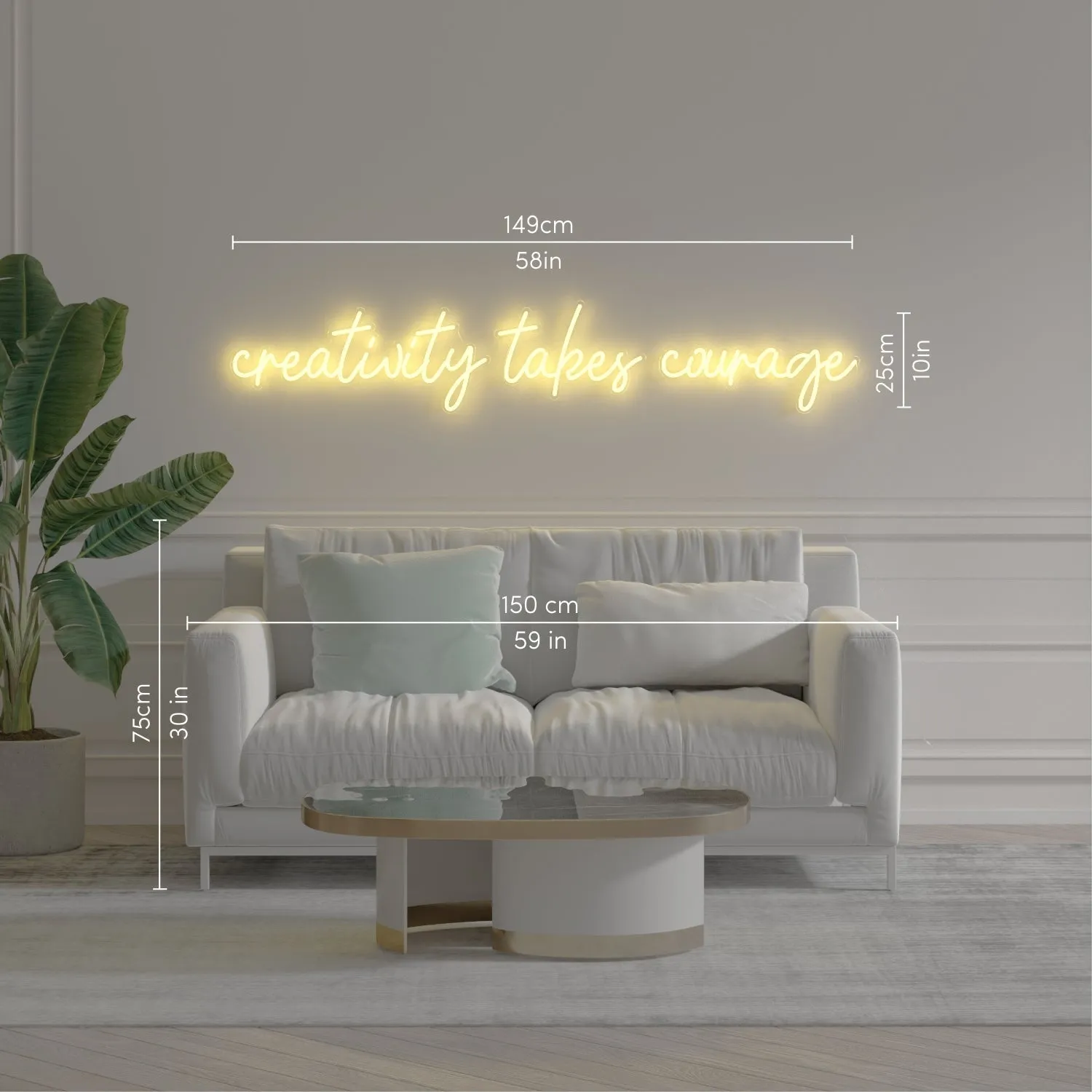Creativity takes courage - LED neon sign