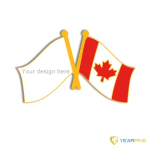 Crossed Flag Pins - Canada & Custom