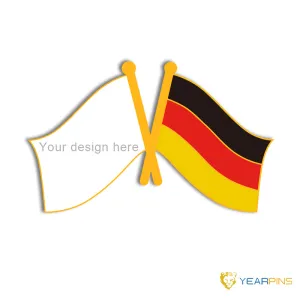 Crossed Flag Pins - Germany & Custom