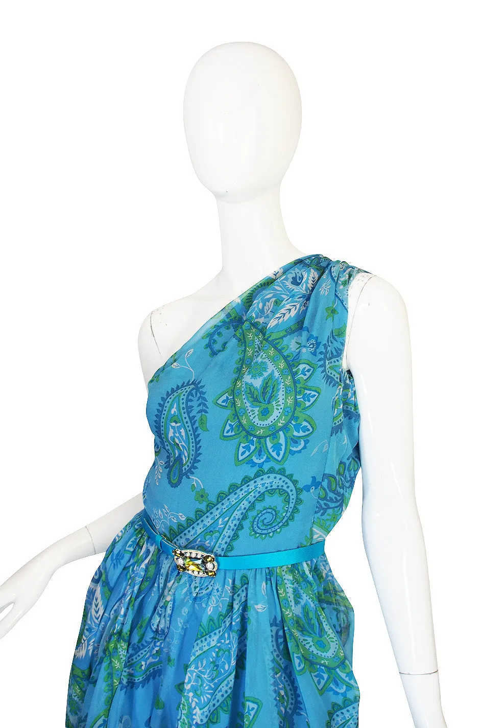 Cruise 2008 Galliano for Christian Dior Blue Silk Dress