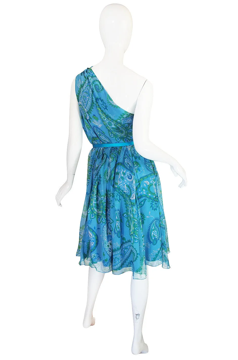 Cruise 2008 Galliano for Christian Dior Blue Silk Dress