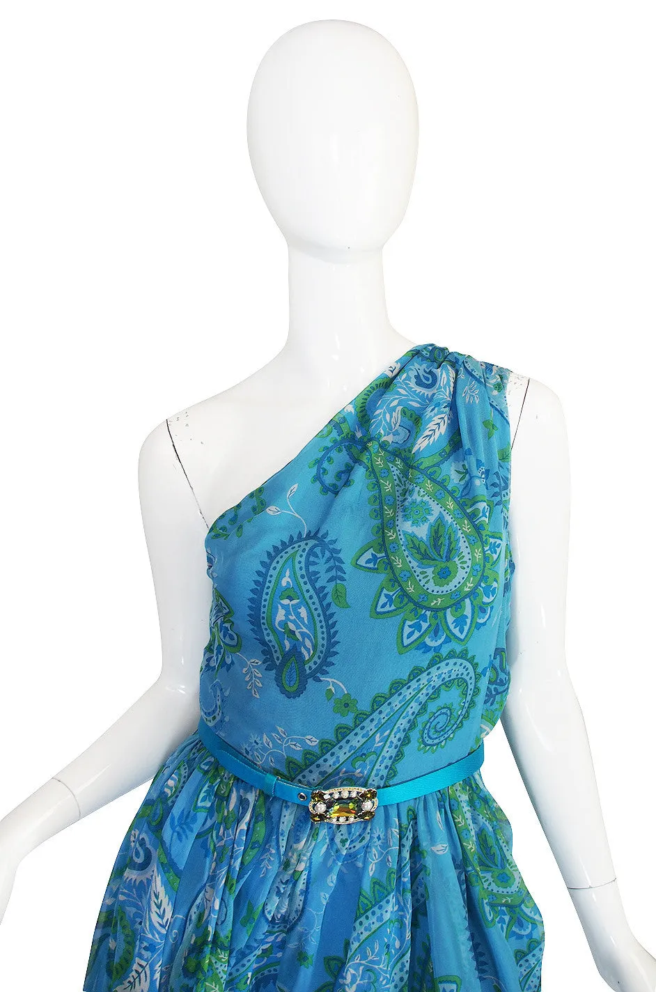 Cruise 2008 Galliano for Christian Dior Blue Silk Dress
