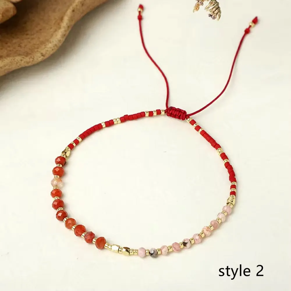 Dainty Gemstone Boho Bracelets