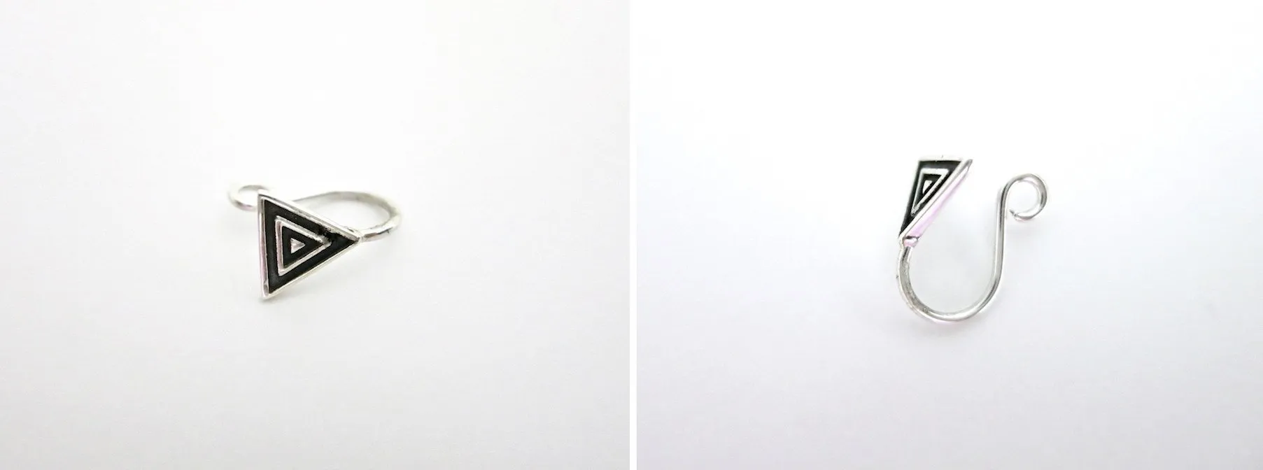 Dainty, minimalist, and chic triangle nose pin