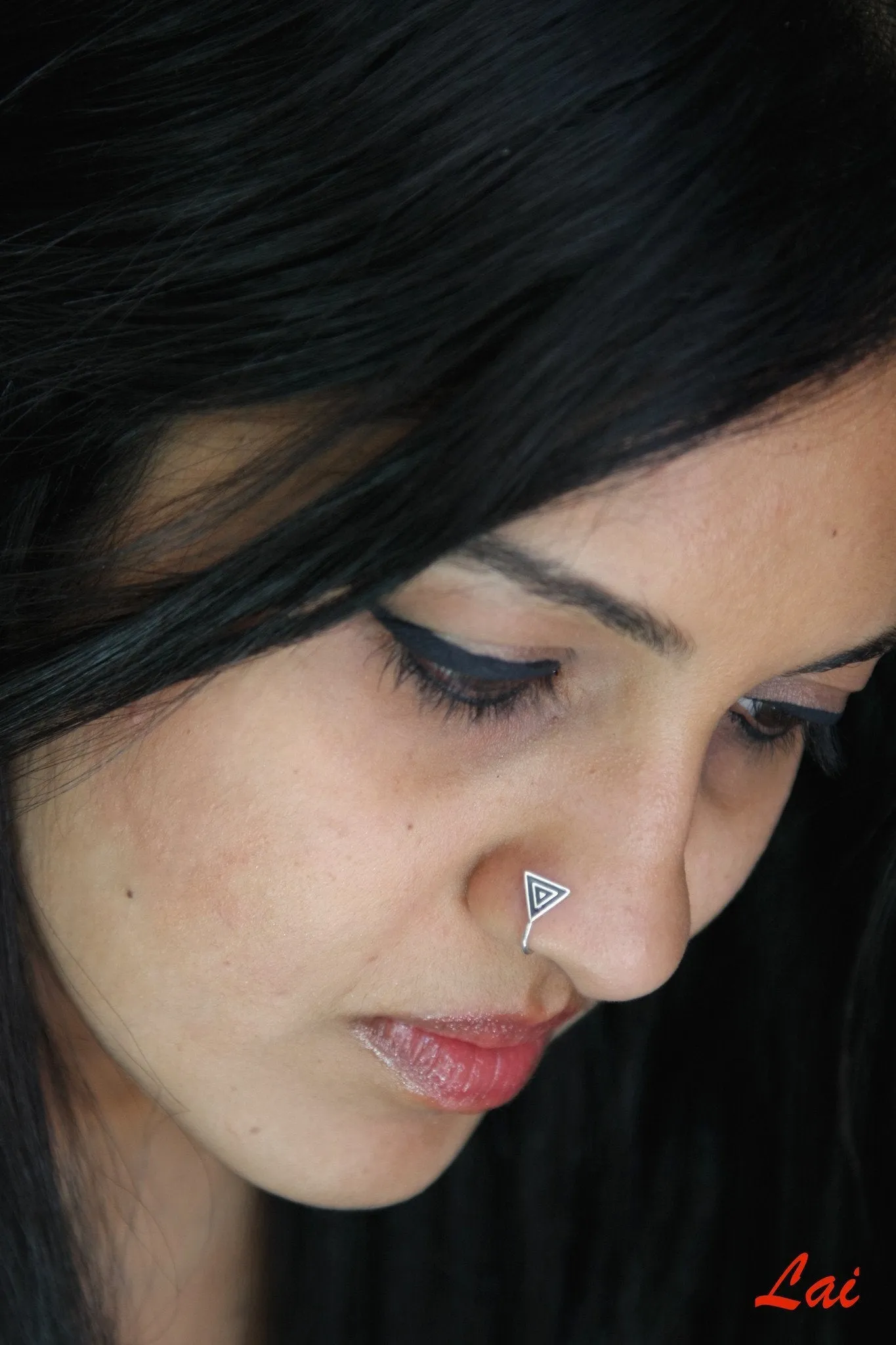Dainty, minimalist, and chic triangle nose pin