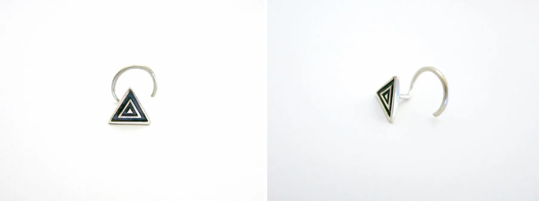 Dainty, minimalist, and chic triangle nose pin