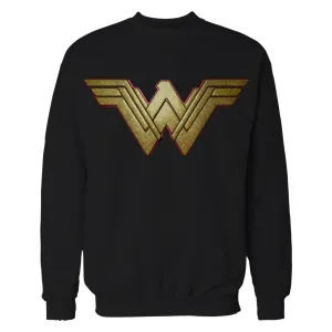 DC Wonder Woman Logo 3D Paisley Official Sweatshirt (Black)