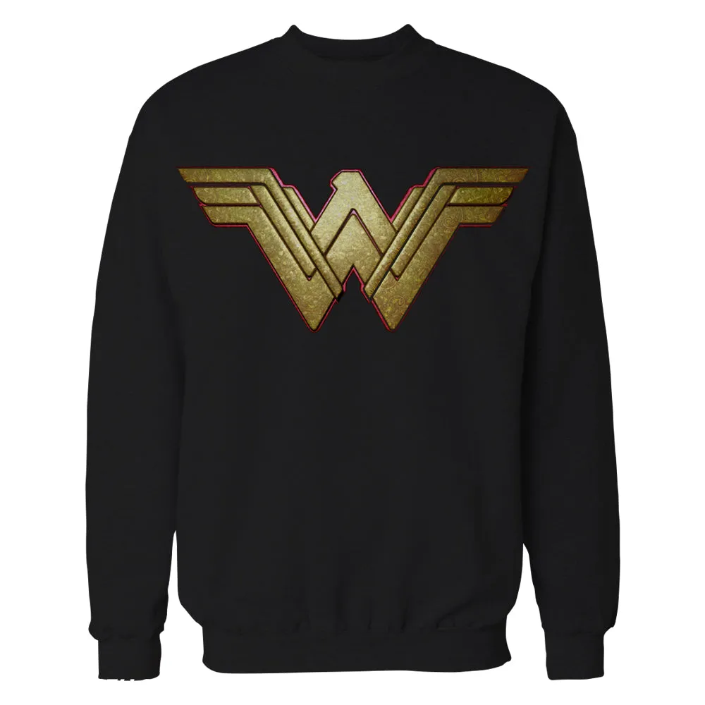 DC Wonder Woman Logo 3D Paisley Official Sweatshirt (Black)