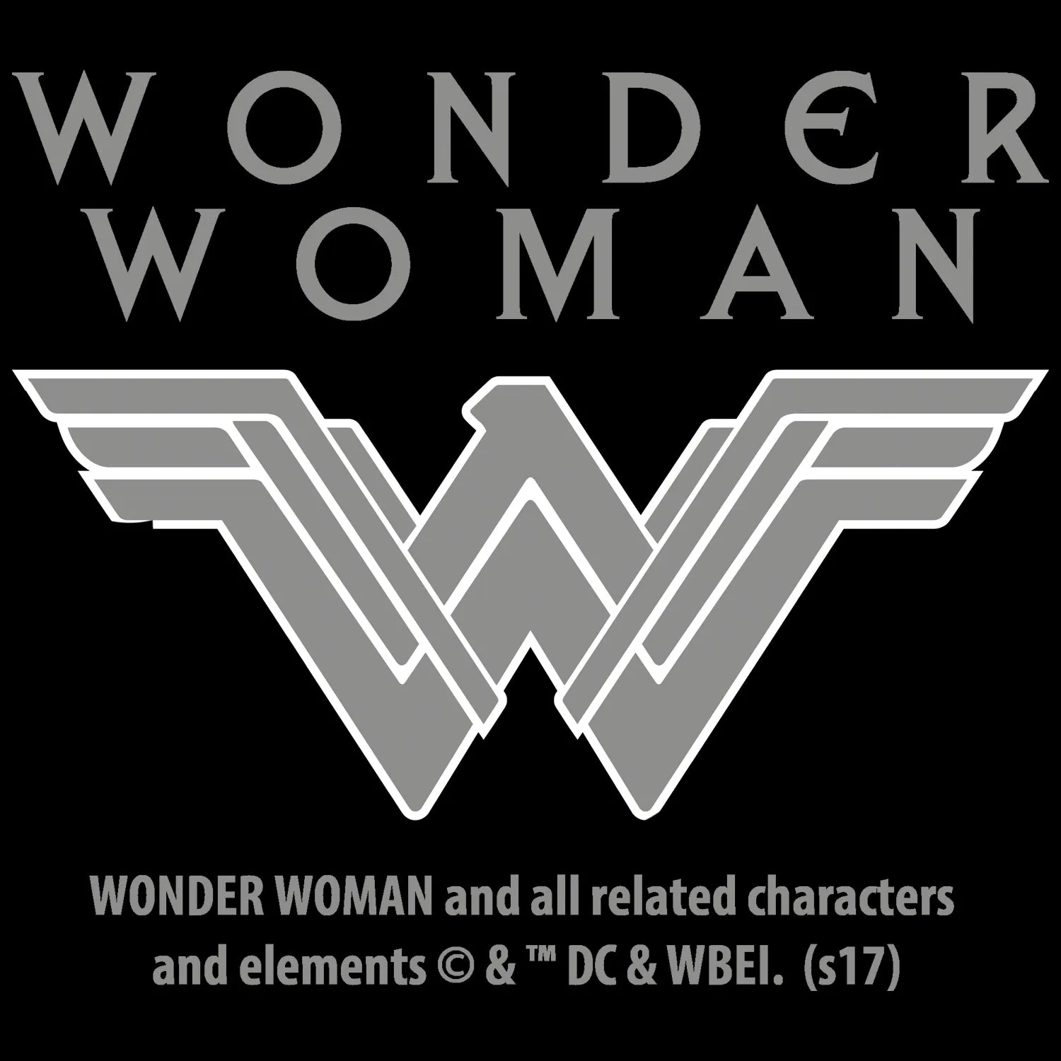 DC Wonder Woman Logo 3D Paisley Official Women's Long Tank Dress (Black)