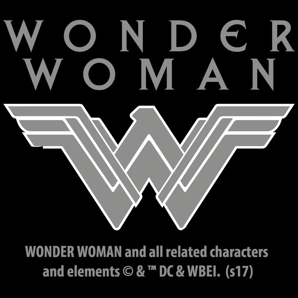DC Wonder Woman Logo 3D Paisley Official Women's T-shirt (Black)