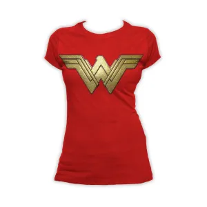 DC Wonder Woman Logo 3D Paisley Official Women's T-shirt (Red)