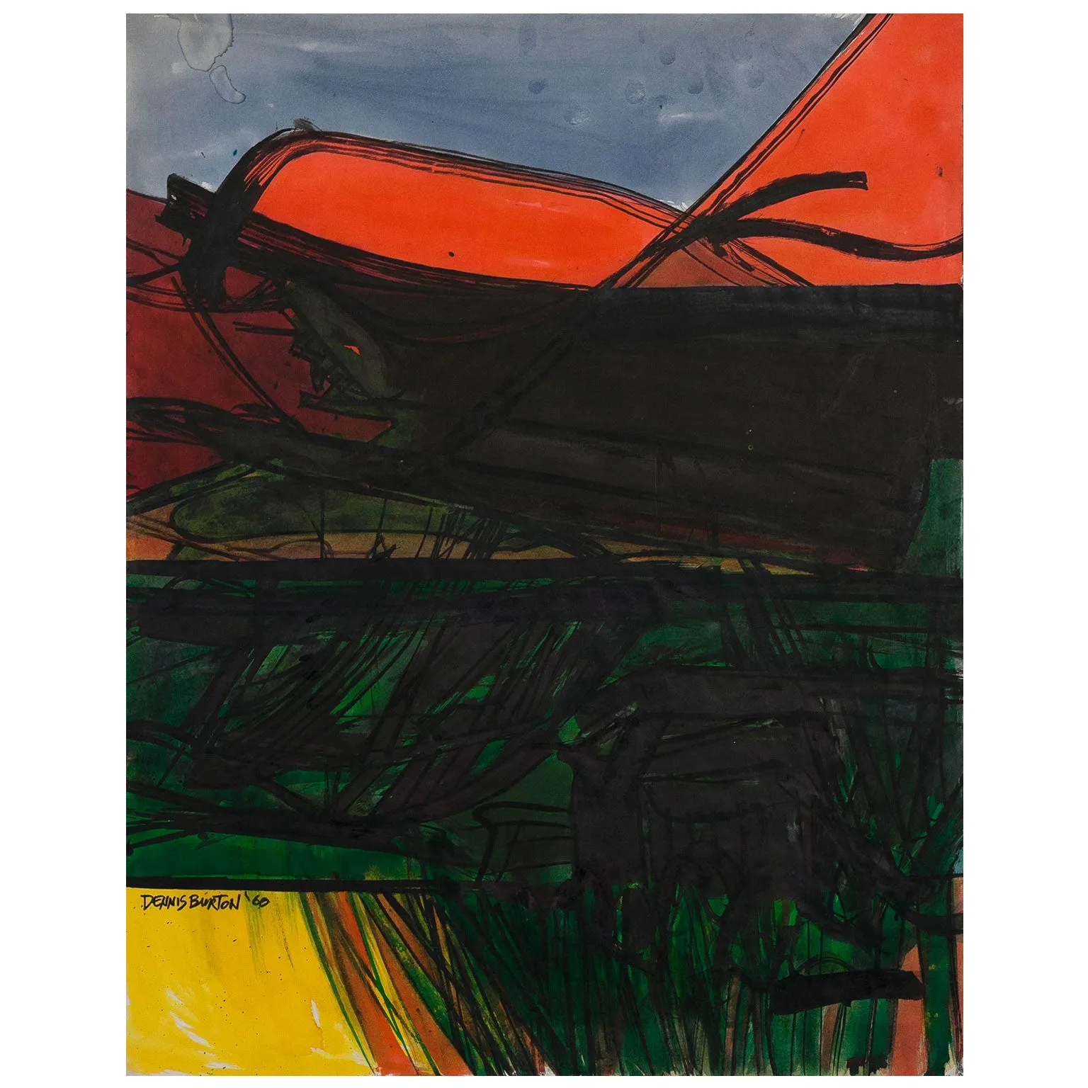 DENNIS BURTON "RED FIELD" 1960