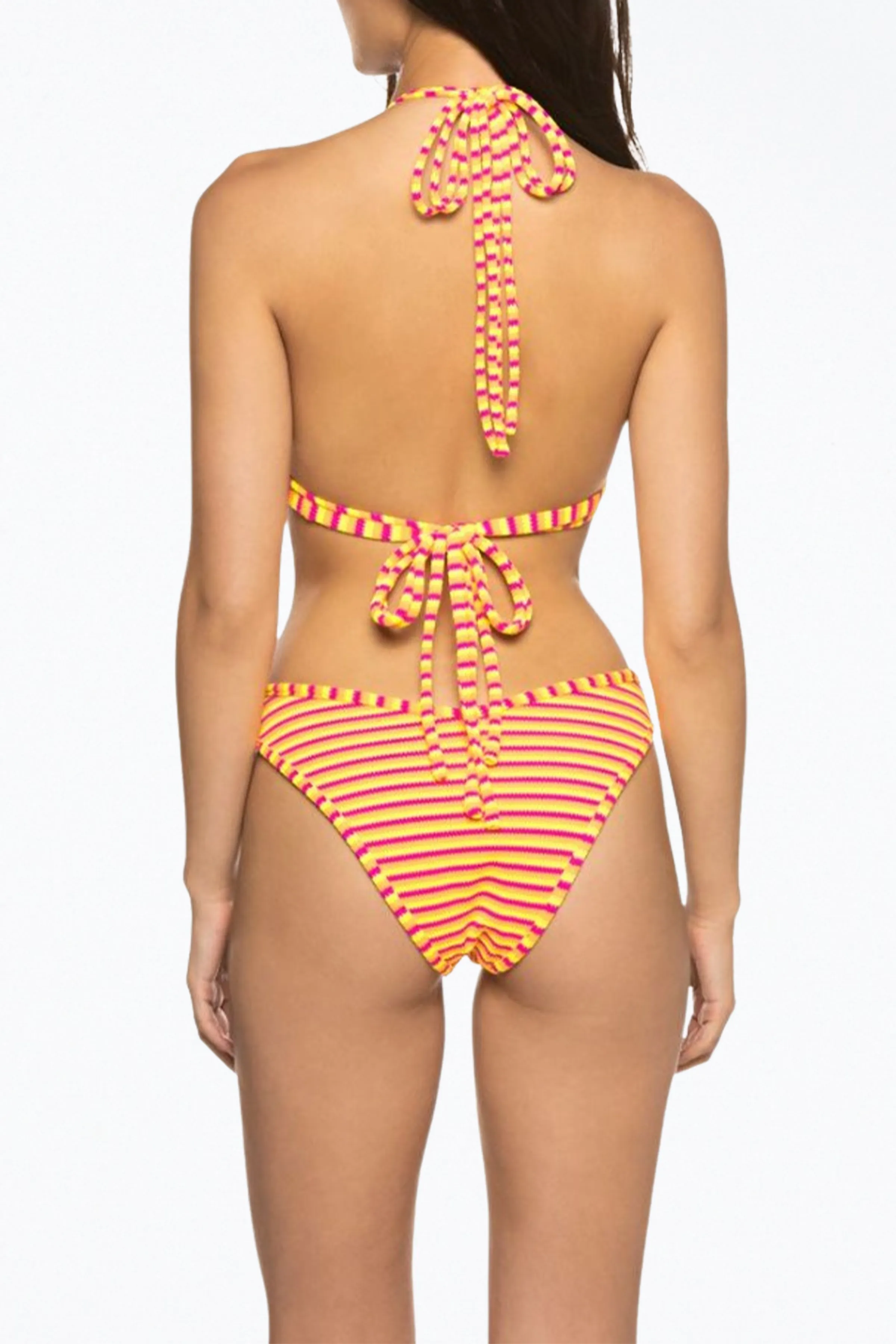 DOPIO DOUBLE-STRAP TRIANGLE HALTERNECK BIKINI TOP