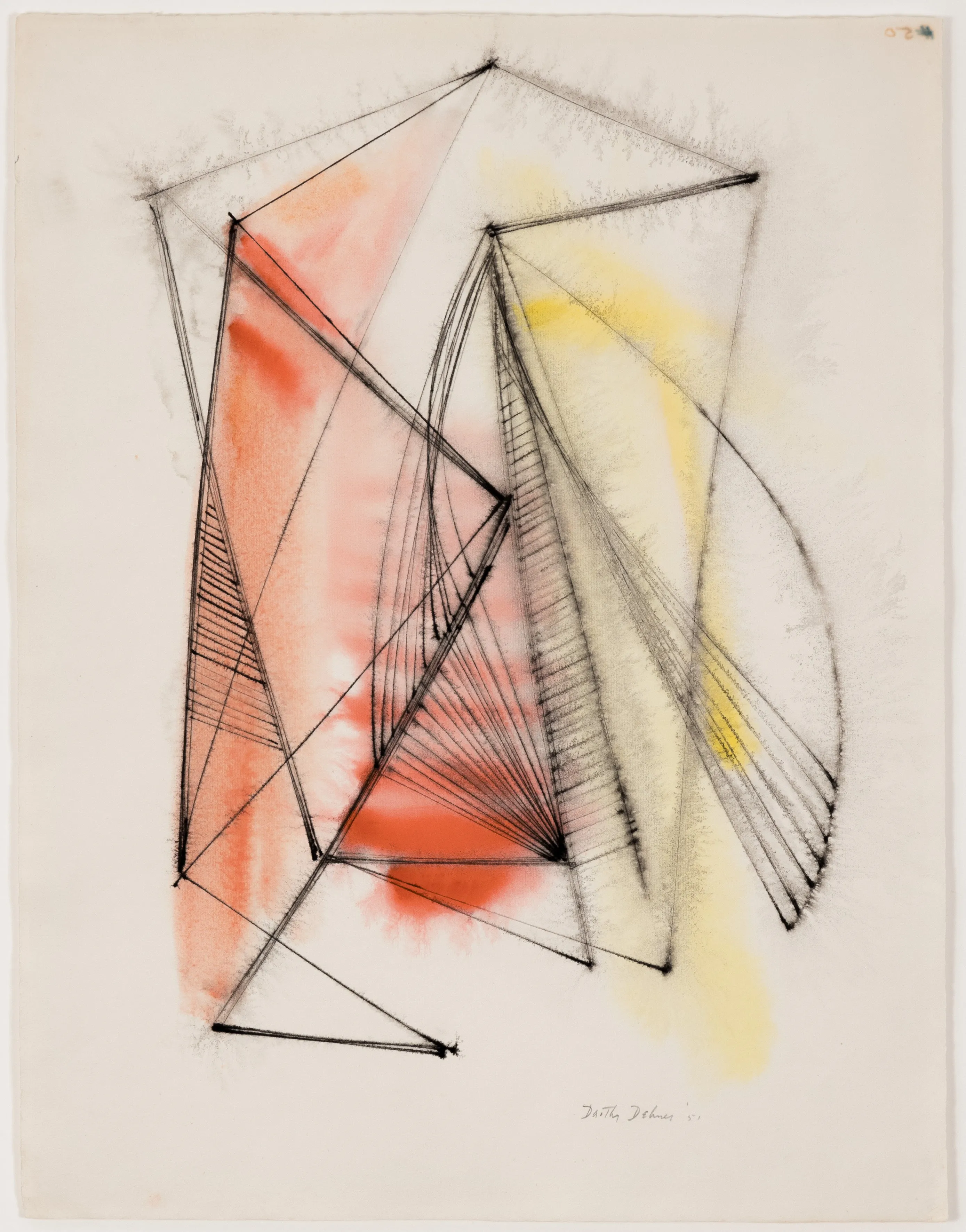 DOROTHY DEHNER “AFFINITIES” INK AND WATERCOLOR, 1951