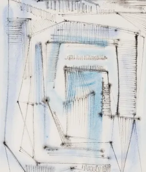 DOROTHY DEHNER “ATHENS” INK AND WATERCOLOR, 1955