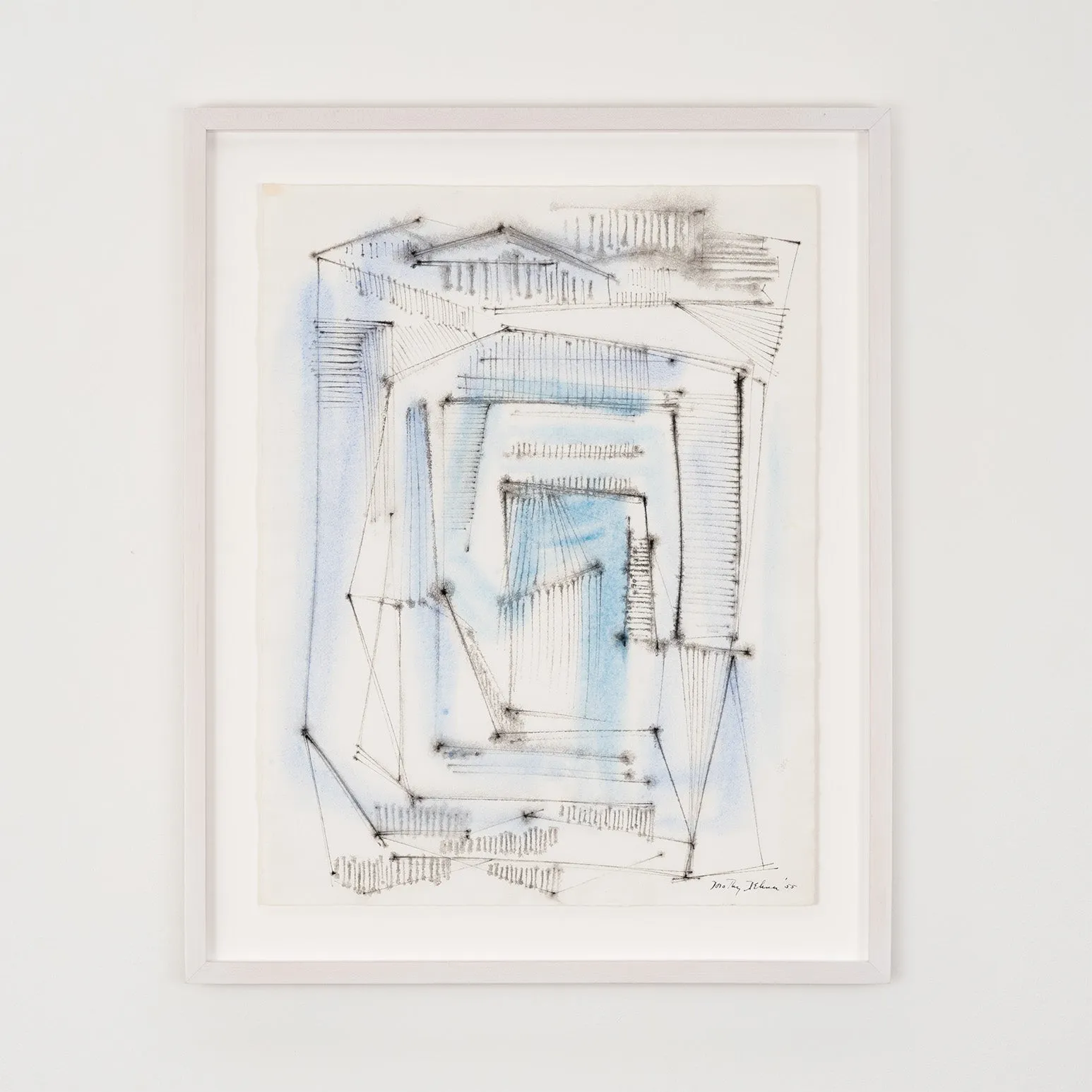 DOROTHY DEHNER “ATHENS” INK AND WATERCOLOR, 1955