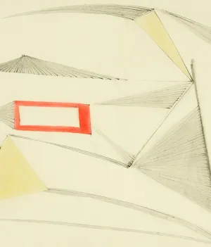 DOROTHY DEHNER “BREEZE (FIRE ISLAND)” INK AND WATERCOLOR, 1951