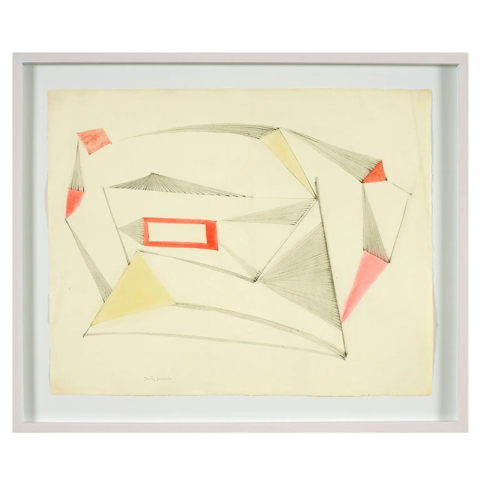 DOROTHY DEHNER “BREEZE (FIRE ISLAND)” INK AND WATERCOLOR, 1951