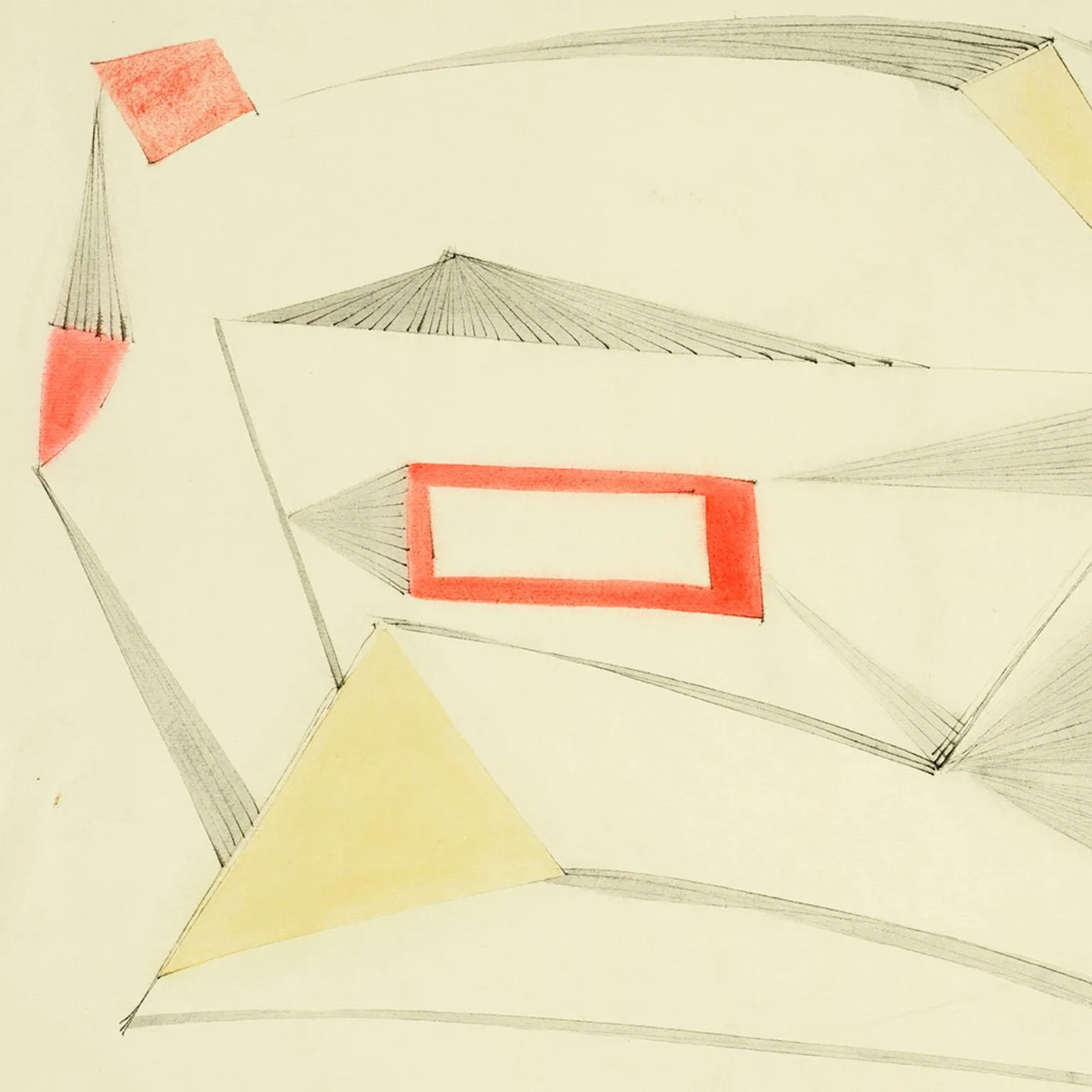 DOROTHY DEHNER “BREEZE (FIRE ISLAND)” INK AND WATERCOLOR, 1951