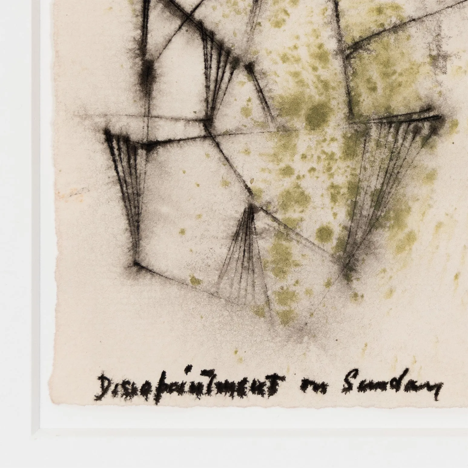 DOROTHY DEHNER “DISAPPOINTMENT ON SUNDAY” INK AND WATERCOLOR, 1950