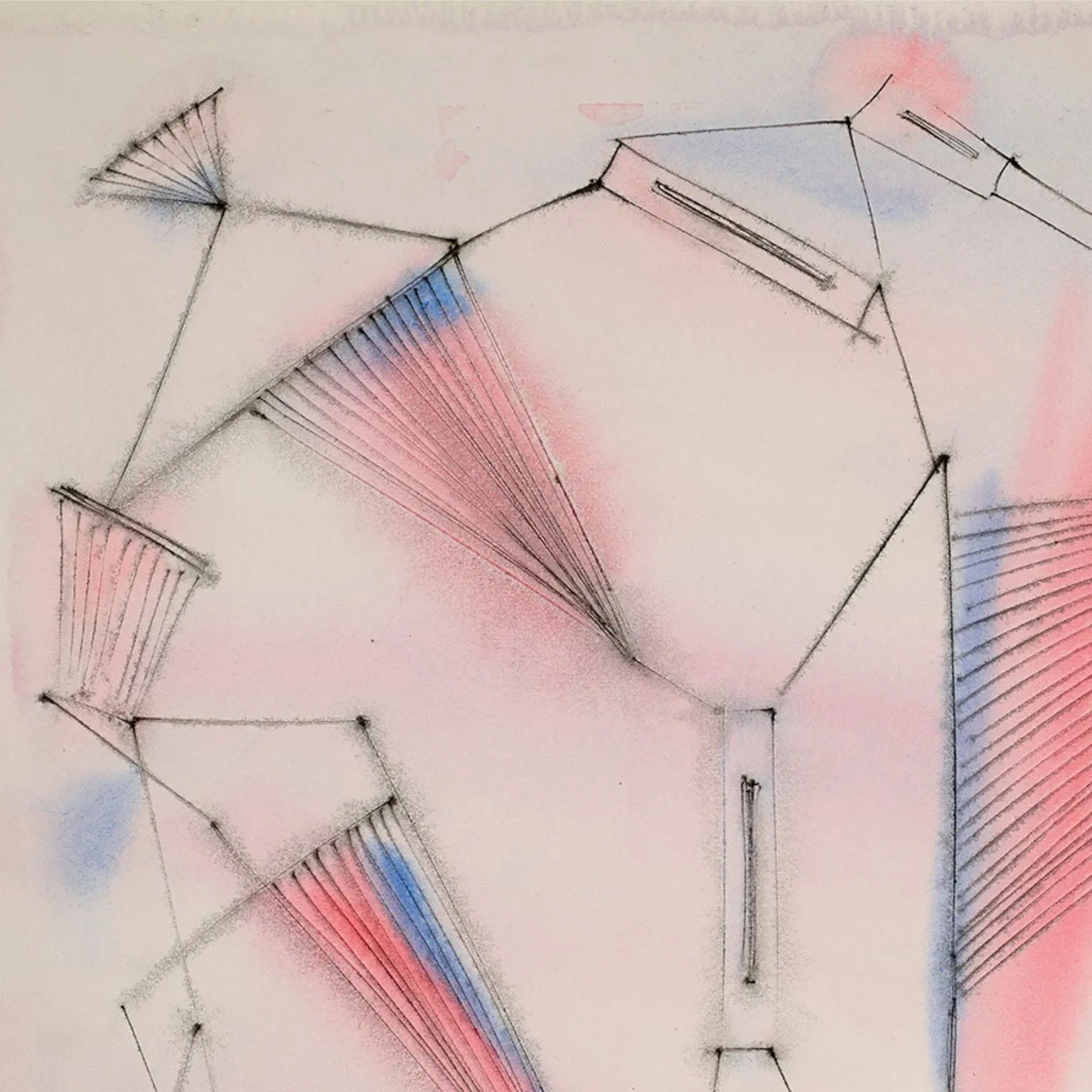 DOROTHY DEHNER “UNTITLED - BLUSH” INK AND WATERCOLOR, 1951