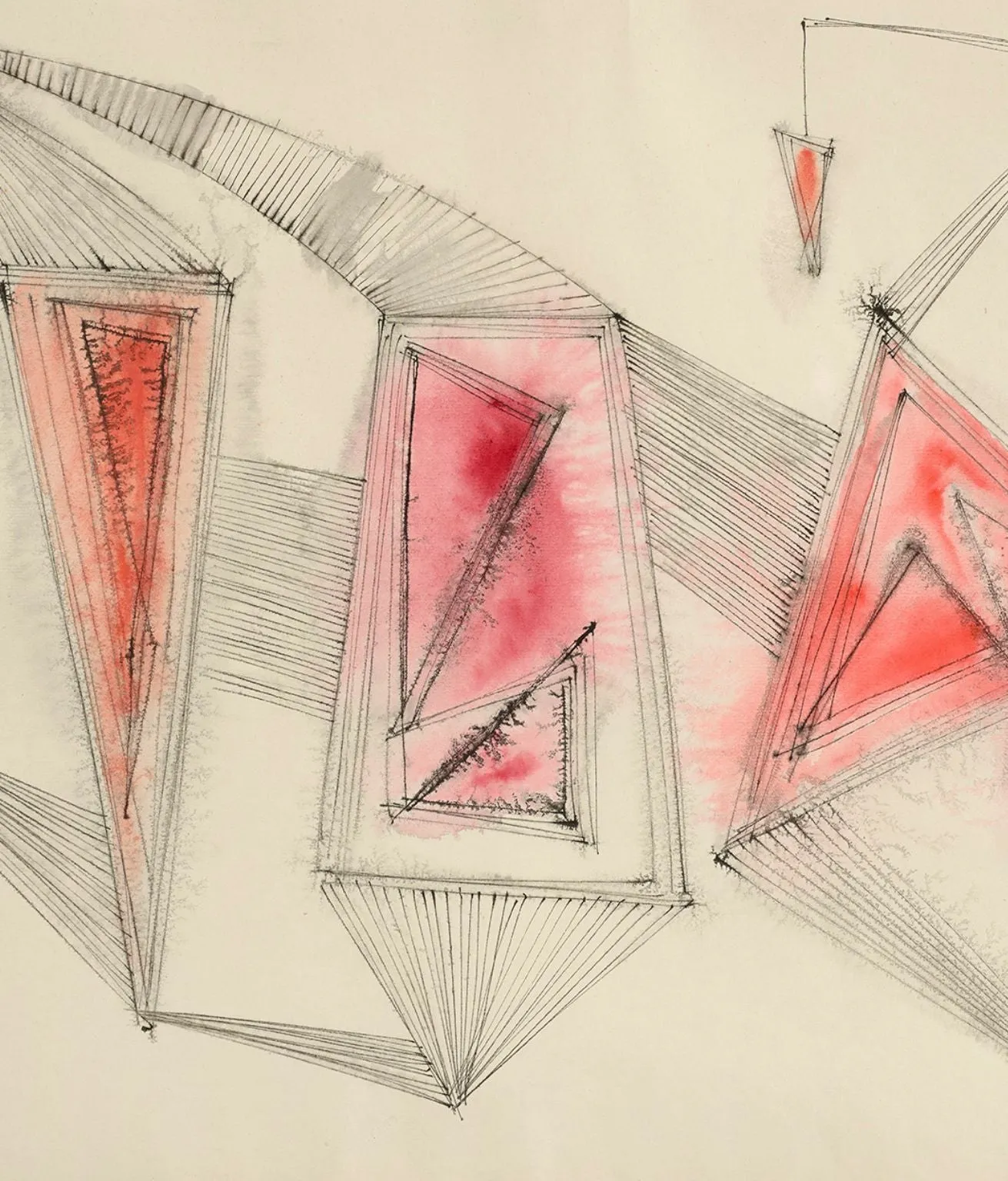 DOROTHY DEHNER “UNTITLED - MARTEN” INK AND WATERCOLOR, 1950