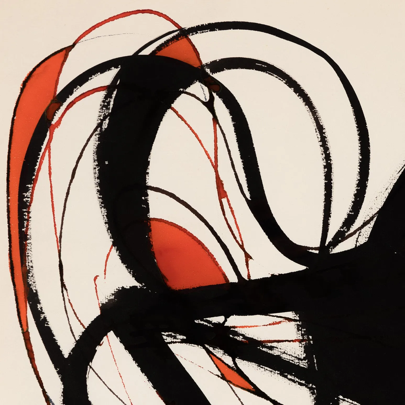 DOROTHY DEHNER “WOMAN IN A TANTRUM” INK AND WATERCOLOR, 1954